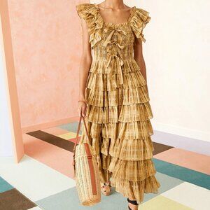 ULLA JOHNSON Darcey Dress Chamomile